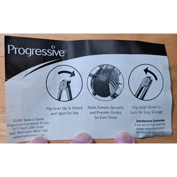 VTG Tomato Egg Holder Slice Tomatoes Onions Lemons Limes Guide Cutter in Box - Picture 7 of 7